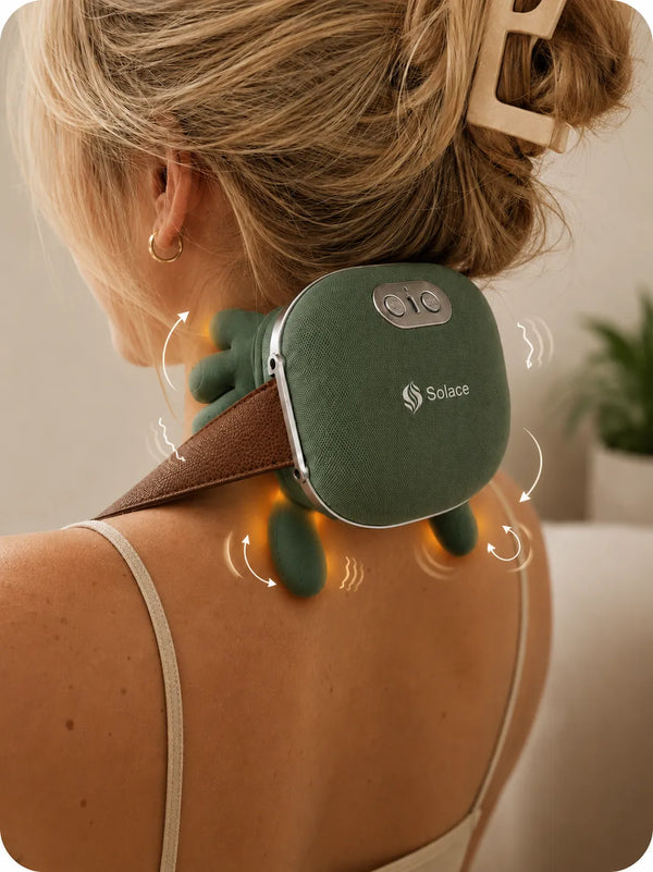 Solace Neck Massager in use